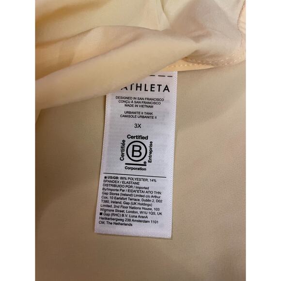 NWT ATHLETA Urbanite ll‎ Tank Yellow Top Womens Size 3x - Picture 4 of 5